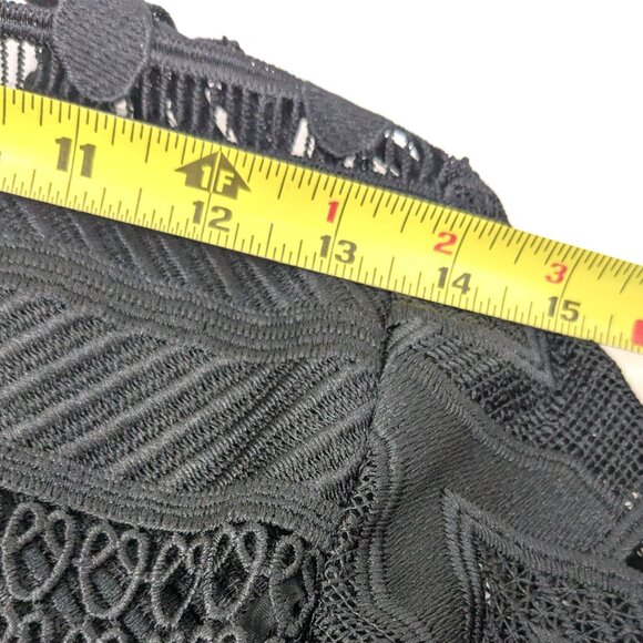 SOLDTed Baker London Black Lace Jacket Blazer Size 0 Open Sheer Dalmy Cropped - Picture 16 of 16